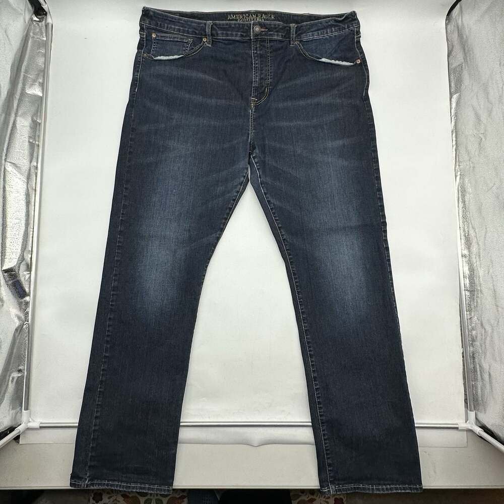 American Eagle Extreme Flex Relaxed Straight Size 42x34 Dark Wash Denim Jeans